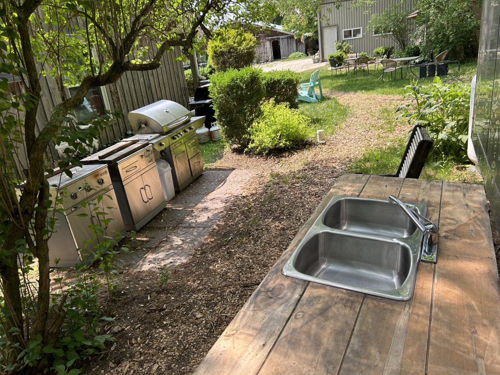Barbecue area.
