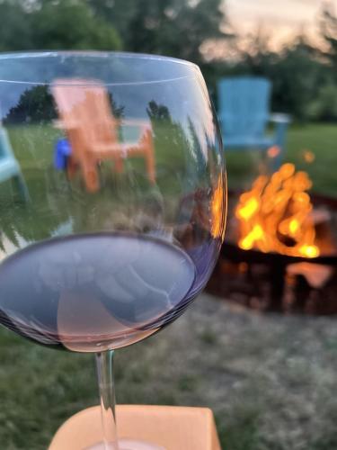 Wine and a bonfire.